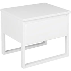 Beliani - Comodino in Legno di Pino Bianco con Cassetto 41 x 50 cm Giulia