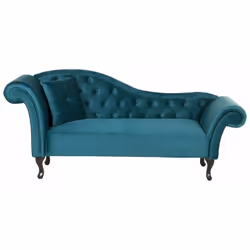 Chaise-longue vintage trapuntata in velluto. Questa chaise longue è l'ideale per interni in stile moderno o tradizionale. Rea ...