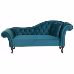 Chaise-longue vintage trapuntata in velluto. Questa chaise longue è l'ideale per interni in stile moderno o tradizionale. Rea ...