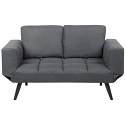 Beliani - Divano letto con rivestimento grigio scuro Brekke