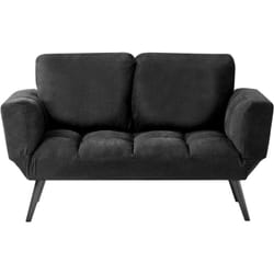 Divano letto con rivestimento nero Brekke