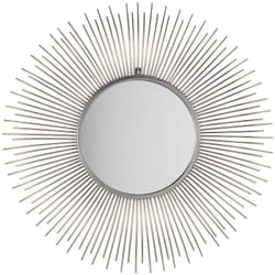 Specchio da parete tondo ø80 cm in color argento Cilly