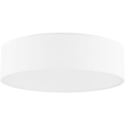 Moderna Plafoniera Rotonda Bianca ø 45 cm Boho Cotone Sintetico Rena