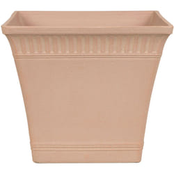 Beliani - Vaso da Fiori Rosso Chiaro Rettangolare in Stile Romano 41 x 41 x 36 cm Psatha