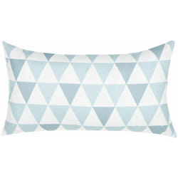 Beliani - Cuscino da Giardino con Motivo Geometrico Blu e Bianco 40 x 70 cm