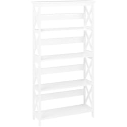 Scaffalatura 4 ripiani in laminato bianco design vintage Foster