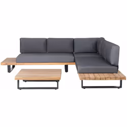 Moderno set da giardino in legno di acacia. Questo moderno set di divani da giardino è la scelta ideale per ogni spazio ester ...
