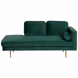 Chaise longue in stile glam in tessuto vellutato. Apri le porte all'eleganza con questa chaise longue dal design moderno. Rea ...