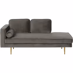 Chaise longue in stile glam in tessuto vellutato. Apri le porte all'eleganza con questa chaise longue dal design moderno. Rea ...