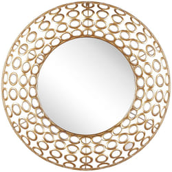 Specchio da parete ⌀ 80 cm oro bourdon