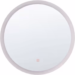 Decorativo specchio da bagno tondo a LED color argento. Illumina la tua cabina armadio o il corridoio con questo specchio rot ...
