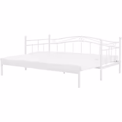 Letto in metallo estendibile da singolo a matrimoniale. Questo letto con rete a doghe è ideale per le stanze più piccole. Rea ...