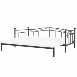 Letto in metallo estensibile da singolo a matrimoniale. Questo letto con rete a doghe è ideale per le stanze più piccole. Rea ...