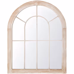 Specchio da muro beige a forma di finestra. Linee curve e colore senza tempo: ecco cosa rende questo specchio un eccezionale  ...