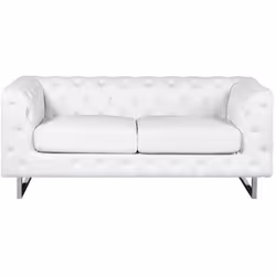 Lussuoso divano da un design alla moda. Rinnova la zona giorno con questo divano a 2 posti. Realizzato in pelle sintetica di  ...