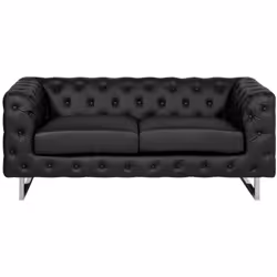 Lussuoso divano da un design alla moda. Rinnova la zona giorno con questo divano a 2 posti. Realizzato in pelle sintetica di  ...