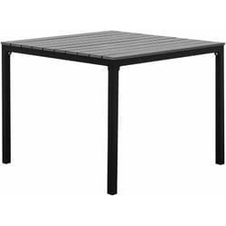 Tavolo da Giardino in Alluminio Grigio e Nero Resistente Moderno Prato