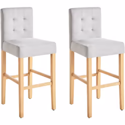 Set di 2 comodi sgabelli da bar. Aggiungi alla tua sala da pranzo o cucina questo set di 2 eleganti sedie da bar. È realizzat ...