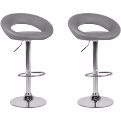 Set di 2 sgabelli da bar dal design moderno. Questo moderno set di 2 sgabelli da bar ha un'imbottitura in pelle sintetica di ...