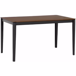 Tavolo da pranzo rettangolare marrone scuro e nero. Questo tavolo da pranzo tradizionale è perfetto per la sala da pranzo, la ...
