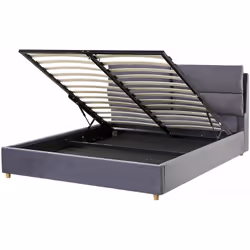 Letto una piazza e mezza con contenitore in velluto. Porta lo stile contemporaneo in camera da letto con questo letto con ret ...