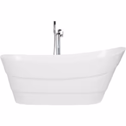 Vasca da bagno freestanding ovale in acrilico bianco. Quest'elegante e moderna vasca da bagno freestanding, caratterizzata da ...