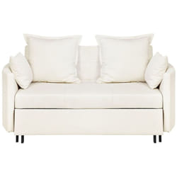 Divano letto 2 posti in tessuto beige Hovin