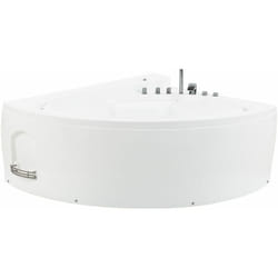 Vasca Idromassaggio Acrilico Sanitario Bianco Luci led Ovale 206 x 164 cm Pelican