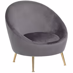 Comoda poltrona capiente da un design alla moda. Rinnova il look dei tuoi interni con questa poltroncina in stile glam. L'arr ...