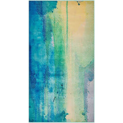 Beliani - Tappeto blu/verde 80 x 150 cm Susuz