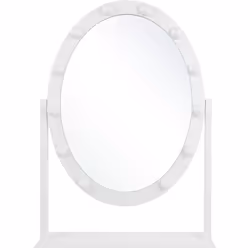 Moderno e pratico specchio da tavolo con illuminazione LED. Questo specchio con moderna cornice con illuminazione a LED è la ...