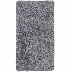 Tappeto moderno a pelo lungo per soggiorno in color grigio sale e pepe. Porta l'eleganza e la modernità in soggiorno con ques ...