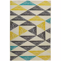 Elegante tappeto d un design alla moda. Decora con questo tappeto di ispirazione scandinava la zona office, la camera da lett ...