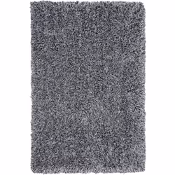 Tappeto moderno a pelo lungo per soggiorno in color grigio sale e pepe. Porta l'eleganza e la modernità in soggiorno con ques ...