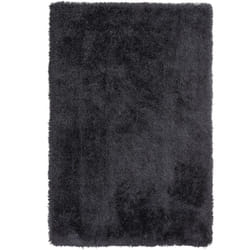 Tappeto pelo lungo 140 x 200 cm Nero Cide