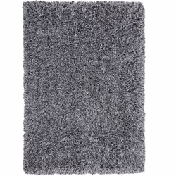 Tappeto moderno a pelo lungo per soggiorno in color grigio sale e pepe. Porta l'eleganza e la modernità in soggiorno con ques ...