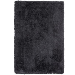 Tappeto pelo lungo 200 x 300 cm Nero Cide