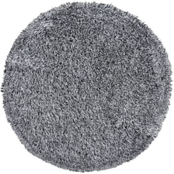 Beliani - Tappeto shaggy color grigio sale e pepe di forma rotonda ø140 cm Cide