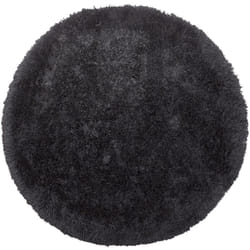 Tappeto pelo lungo ø 140 cm Nero Cide
