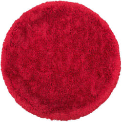 Tappeto pelo lungo ø 140 cm Rosso Cide