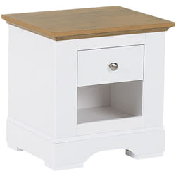 Comodino bianco/legno chiaro Winglay
