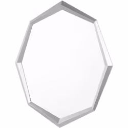 Specchio da muro ottagonale con cornice in color argento. Indipendentemente dagli interni tradizionali, moderni o glam, quest ...