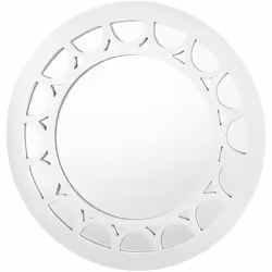 Elegante specchio rotondo da muro con cornice argentata. Illumina la tua zona giorno appendendo questo specchio da parete in  ...