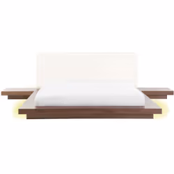 Letto matrimoniale dal design giapponese. Rendi la stanza da letto ancora più comoda con questo letto con rete a doghe di isp ...