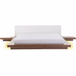 Letto matrimoniale dal design giapponese. Rendi la stanza da letto ancora più comoda con questo letto con rete a doghe di isp ...