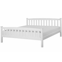 Beliani - Letto in Legno Bianco con Rete a Doghe Design Classico 180 x 200 cm Giverny
