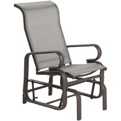 Sedia a Dondolo da Giardino con Struttura in Alluminio Marrone Borgio