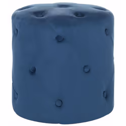 Elegante poggiapiedi trapuntato rotondo in velluto. Rotondo ed elegante, questo accogliente pouf si adatta a qualsiasi soggio ...