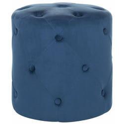 Pouf in velluto color blu scuro Corolla