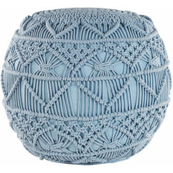 Pouf in tessuto blu 40x40cm Kayseri